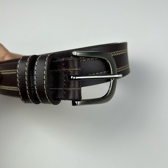 BELT‎ MASTER Men’s Genuine Italian Leather Belt Brown Size 46 - Picture 8 of 11